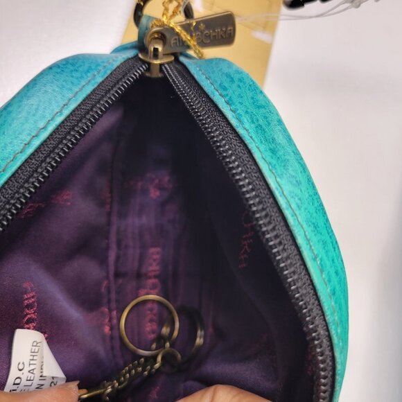 Colorful Large Tote Bag Anuschka Hand-Painted Large Bag and Pouch Purse - NEW ! - Picture 14 of 16